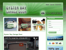 Tablet Screenshot of oysterbaygaragedoor.com